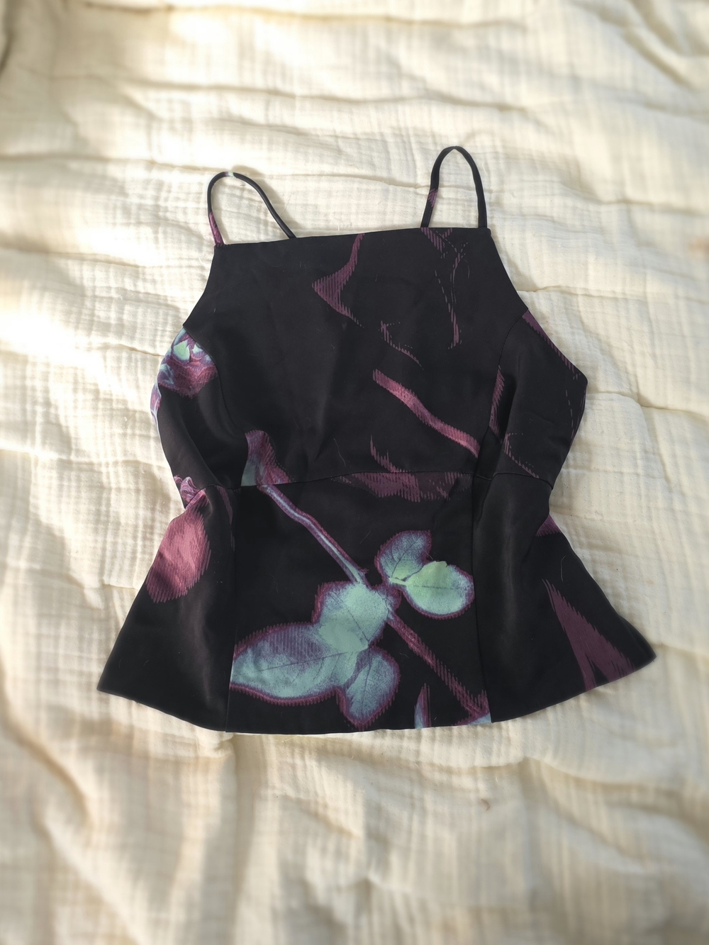 silence + noise Cropped Backless Corset Laced Cami